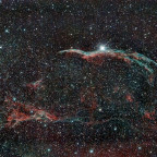 NGC 6960 mit Pickering's triangle vom 26.06.24 mit einem 6" f/4  Newton bei f/3, und DSLR mit IDAS V4-Nebelfilter; gute 20 min mit 30 sec EZBel.