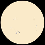 Sonne am 16.6.2024 (Weißlicht) – Zeichnung